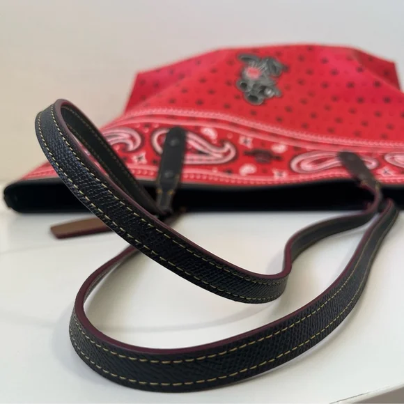 DISNEY X COACH Mickey Mouse Reversible Bandana Print City Tote - Picture 9 of 12